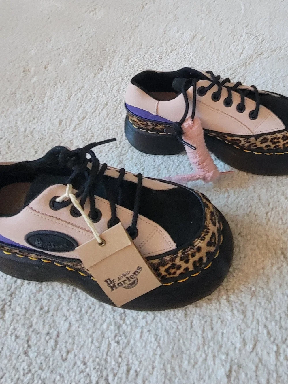 NEW RARE Dr. Martens Buzz Leopard‎ Platform Shoes 5 Mob Wife Maximalist Grunge